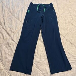 Carhartt Women's Cross-Flex Utility Boot Cut Cargo Scrub Pants Navy Blue Sz S